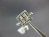 GIA LARGE 1.50CT DIAMOND 14KT WHITE GOLD ASSCHER & ROUND SQUARE ENGAGEMENT RING