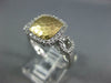 ESTATE .30CT DIAMOND 14KT WHITE AND YELLOW GOLD 3D HAMMERED SQUARE HALO FUN RING