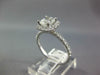 ESTATE 1.43CT DIAMOND 14K WHITE GOLD CUSHION & ROUND HALO SQUARE ENGAGEMENT RING