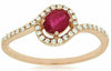 ESTATE .53CT DIAMOND & AAA RUBY 14K ROSE GOLD 3D CLASSIC OVAL LOVE KNOT FUN RING