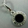 BVLGARI AAA ONYX 18KT WHITE GOLD 3D CIRCULAR DOUBLE SIDED PENDANT #26665