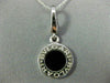 BVLGARI AAA ONYX 18KT WHITE GOLD 3D CIRCULAR DOUBLE SIDED PENDANT #26665
