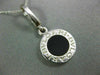 BVLGARI AAA ONYX 18KT WHITE GOLD 3D CIRCULAR DOUBLE SIDED PENDANT #26665