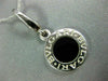BVLGARI AAA ONYX 18KT WHITE GOLD 3D CIRCULAR DOUBLE SIDED PENDANT #26665