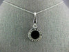 BVLGARI AAA ONYX 18KT WHITE GOLD 3D CIRCULAR DOUBLE SIDED PENDANT #26665