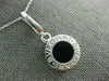 BVLGARI AAA ONYX 18KT WHITE GOLD 3D CIRCULAR DOUBLE SIDED PENDANT #26665