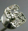 ESTATE .16CT DIAMOND 14KT WHITE GOLD CLASSIC LETTER S INITIAL BROOCH PIN #26585