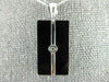 ESTATE .02CT DIAMOND & AAA BLACK ONYX 18KT WHITE GOLD RECTANGULAR PENDANT #26615