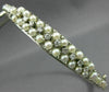 WIDE .20CT DIAMOND & AAA SOUTH SEA PEARL 14KT WHITE GOLD BANGLE BRACELET #26595
