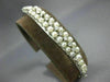 WIDE .20CT DIAMOND & AAA SOUTH SEA PEARL 14KT WHITE GOLD BANGLE BRACELET #26595