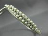 WIDE .20CT DIAMOND & AAA SOUTH SEA PEARL 14KT WHITE GOLD BANGLE BRACELET #26595