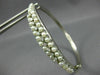 WIDE .20CT DIAMOND & AAA SOUTH SEA PEARL 14KT WHITE GOLD BANGLE BRACELET #26595