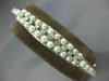 WIDE .20CT DIAMOND & AAA SOUTH SEA PEARL 14KT WHITE GOLD BANGLE BRACELET #26595