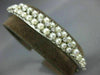 WIDE .20CT DIAMOND & AAA SOUTH SEA PEARL 14KT WHITE GOLD BANGLE BRACELET #26595