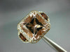 LARGE 4.82CT DIAMOND AAA MORGANITE & GARNET 14KT WHITE & ROSE GOLD FILIGREE RING