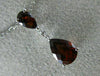 ESTATE 1.21CT DIAMOND & AAA GARNET 14KT WHITE GOLD TEAR DROP FLOATING PENDANT