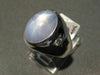 ESTATE LARGE 9.14CT DIAMOND AAA STAR SAPPHIRE 14KT WHITE GOLD 3 STONE MENS RING