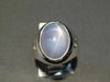 ESTATE LARGE 9.14CT DIAMOND AAA STAR SAPPHIRE 14KT WHITE GOLD 3 STONE MENS RING