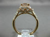 ESTATE 1.85CT DIAMOND & AAA ROUND MORGANITE 14K ROSE GOLD SQUARE ENGAGEMENT RING