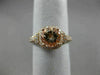 ESTATE 1.85CT DIAMOND & AAA ROUND MORGANITE 14K ROSE GOLD SQUARE ENGAGEMENT RING