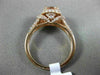 ESTATE 1.85CT DIAMOND & AAA ROUND MORGANITE 14K ROSE GOLD SQUARE ENGAGEMENT RING