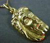 ESTATE 18KT YELLOW GOLD 3D HANDCRAFTED DIAMOND CUT CHRIST HEAD PENDANT #24851