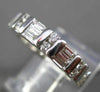 ESTATE .60CT DIAMOND 14K WHITE GOLD WEDDING ANNIVERSARY SEMI ETERNITY RING 12782