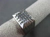 ESTATE .28CT DIAMOND 14KT WHITE GOLD SHINY & MATTE 3D MULTI ROW SQUARE MENS RING