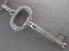 ESTATE LARGE .55CT DIAMOND 14KT WHITE GOLD KEY TO MY HEART LOVE PENDANT #24330