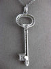 ESTATE LARGE .55CT DIAMOND 14KT WHITE GOLD KEY TO MY HEART LOVE PENDANT #24330