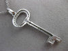 ESTATE LARGE .55CT DIAMOND 14KT WHITE GOLD KEY TO MY HEART LOVE PENDANT #24330