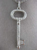 ESTATE LARGE .55CT DIAMOND 14KT WHITE GOLD KEY TO MY HEART LOVE PENDANT #24330