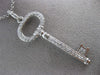 ESTATE LARGE .55CT DIAMOND 14KT WHITE GOLD KEY TO MY HEART LOVE PENDANT #24330