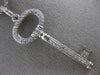 ESTATE LARGE .55CT DIAMOND 14KT WHITE GOLD KEY TO MY HEART LOVE PENDANT #24330