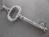 ESTATE LARGE .55CT DIAMOND 14KT WHITE GOLD KEY TO MY HEART LOVE PENDANT #24330