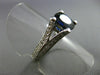 ESTATE 1.98CT DIAMOND & KASHMIR SAPPHIRE 14K WHITE GOLD ENGAGEMENT RING #23797