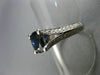 ESTATE 1.98CT DIAMOND & KASHMIR SAPPHIRE 14K WHITE GOLD ENGAGEMENT RING #23797