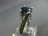 ESTATE 1.98CT DIAMOND & KASHMIR SAPPHIRE 14K WHITE GOLD ENGAGEMENT RING #23797