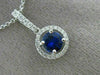 ESTATE .80CT DIAMOND & SAPPHIRE 18KT WHITE GOLD CLASSIC ROUND FLOATING PENDANT