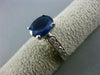 ESTATE 2.56CT DIAMOND & KASHMIR SAPPHIRE 14K WHITE GOLD 3D ENGAGEMENT RING 25266