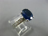 ESTATE 2.56CT DIAMOND & KASHMIR SAPPHIRE 14K WHITE GOLD 3D ENGAGEMENT RING 25266