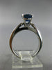 ESTATE 2.56CT DIAMOND & KASHMIR SAPPHIRE 14K WHITE GOLD 3D ENGAGEMENT RING 25266
