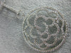EXTRA LARGE 1.76CT DIAMOND 18KT WHITE GOLD CIRCULAR FLOWER OPEN FILIGREE PENDANT