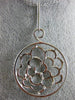 EXTRA LARGE 1.76CT DIAMOND 18KT WHITE GOLD CIRCULAR FLOWER OPEN FILIGREE PENDANT