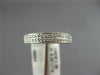 ESTATE .33CT DIAMOND 14K WHITE GOLD 3D DOUBLE ROW PAVE MILGRAIN ANNIVERSARY RING