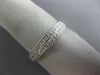 ESTATE .33CT DIAMOND 14K WHITE GOLD 3D DOUBLE ROW PAVE MILGRAIN ANNIVERSARY RING