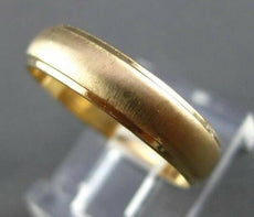 ESTATE 14KT ROSE GOLD MATTE & SHINY WEDDING ANNIVERSARY RING BAND 5mm #24167