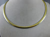 14KT WHITE & YELLOW GOLD CLASSIC DOUBLE SIDED LOBSTER LOCK OMEGA NECKLACE #25982