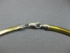 14KT WHITE & YELLOW GOLD CLASSIC DOUBLE SIDED LOBSTER LOCK OMEGA NECKLACE #25982