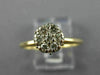 ANTIQUE LARGE .30CT DIAMOND 14K WHITE YELLOW GOLD FRIENDSHIP PROMISE RING #14446